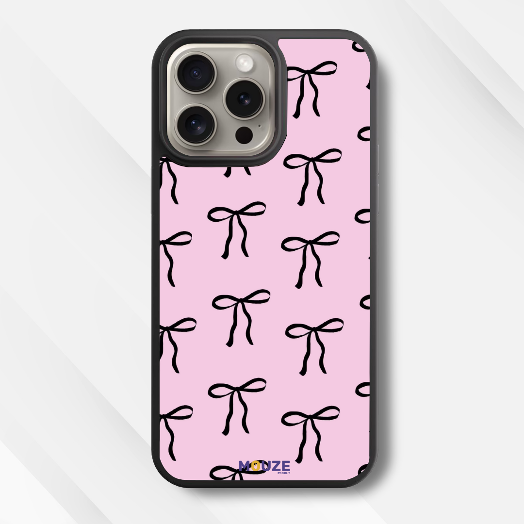 Sweet Bows on Pink Glass Case