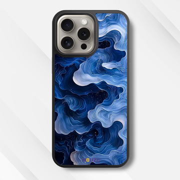Deep Blue Flow Glass Case