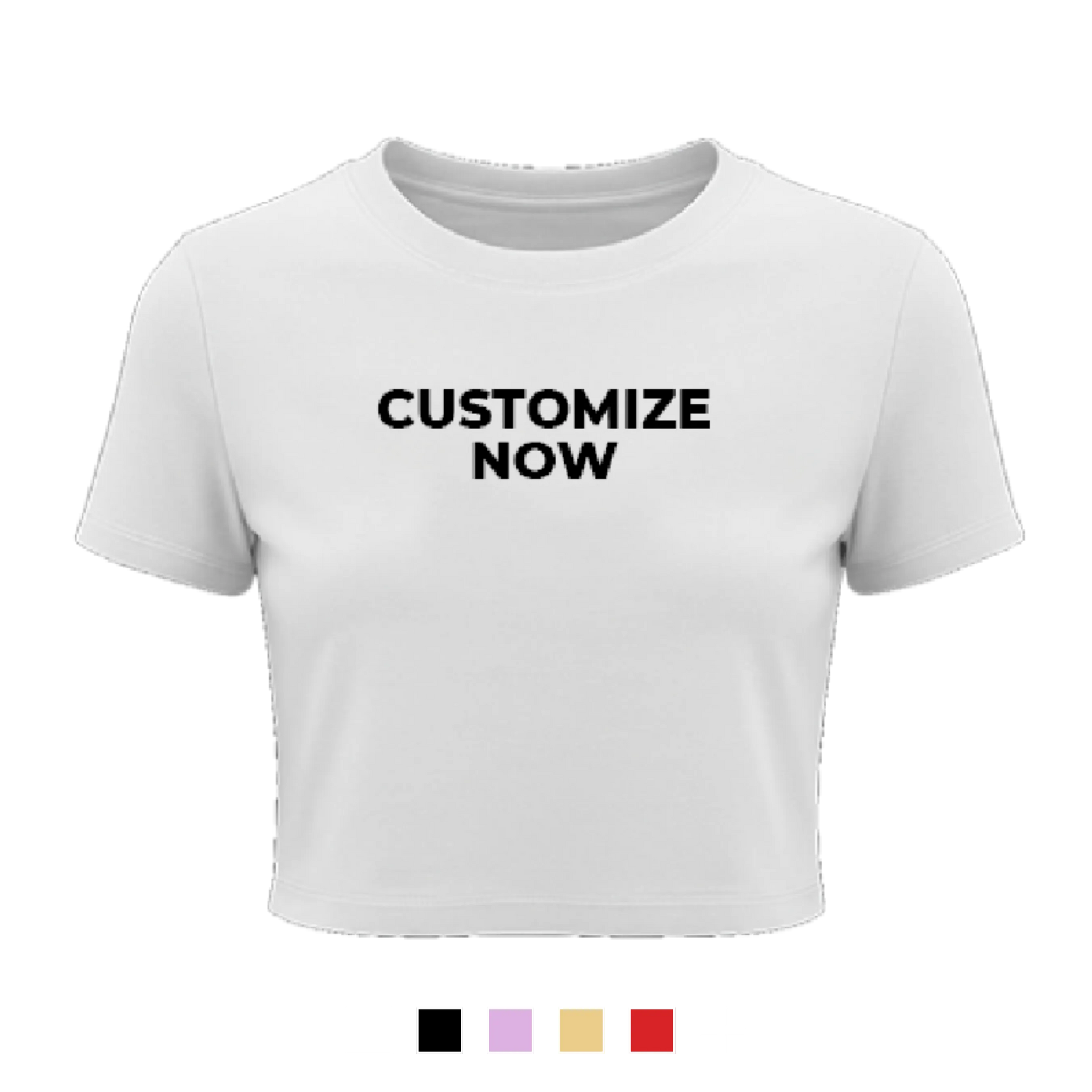 Customise Women’s Pure Cotton Crop Top Half Sleeve