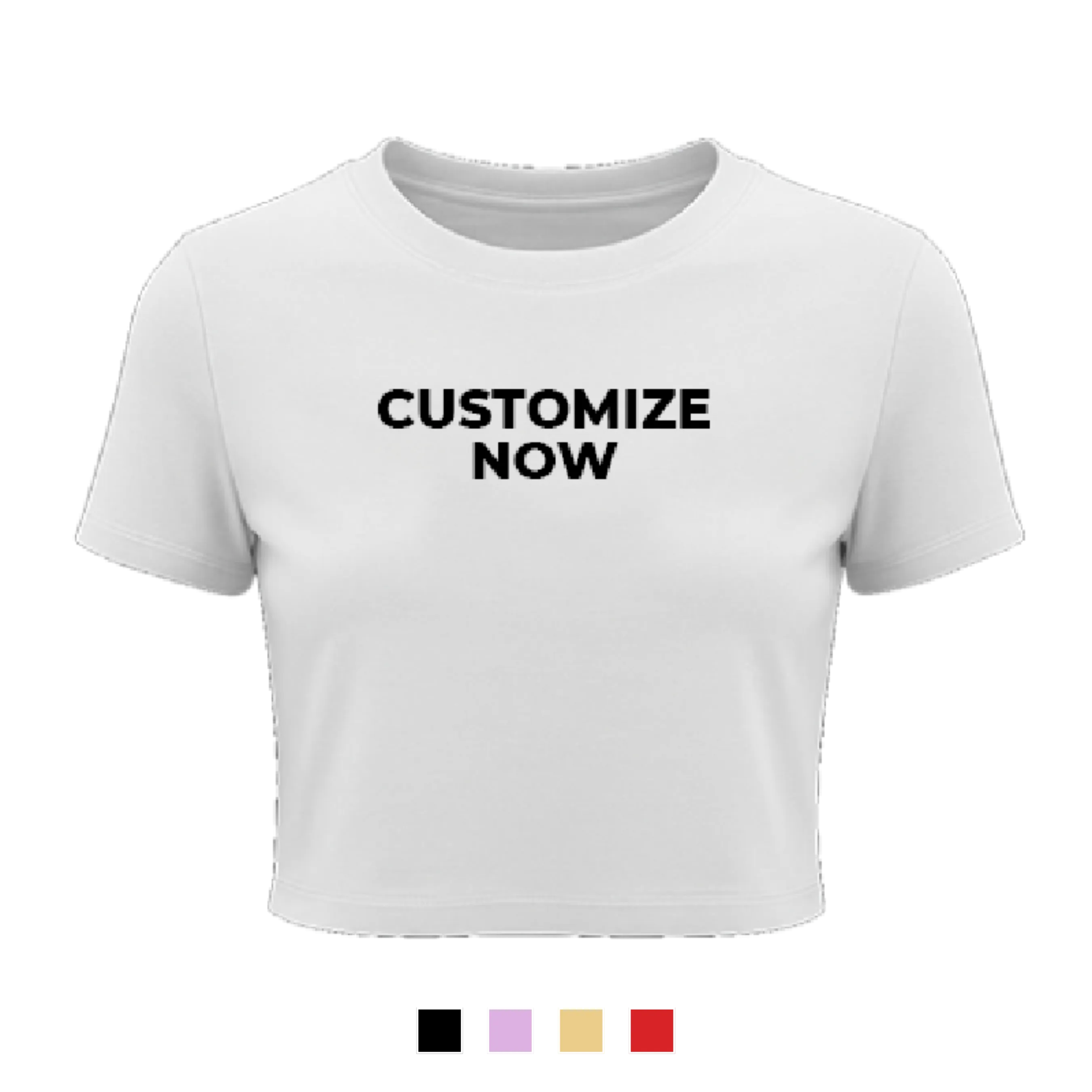 Customise Women’s Pure Cotton Crop Top Half Sleeve