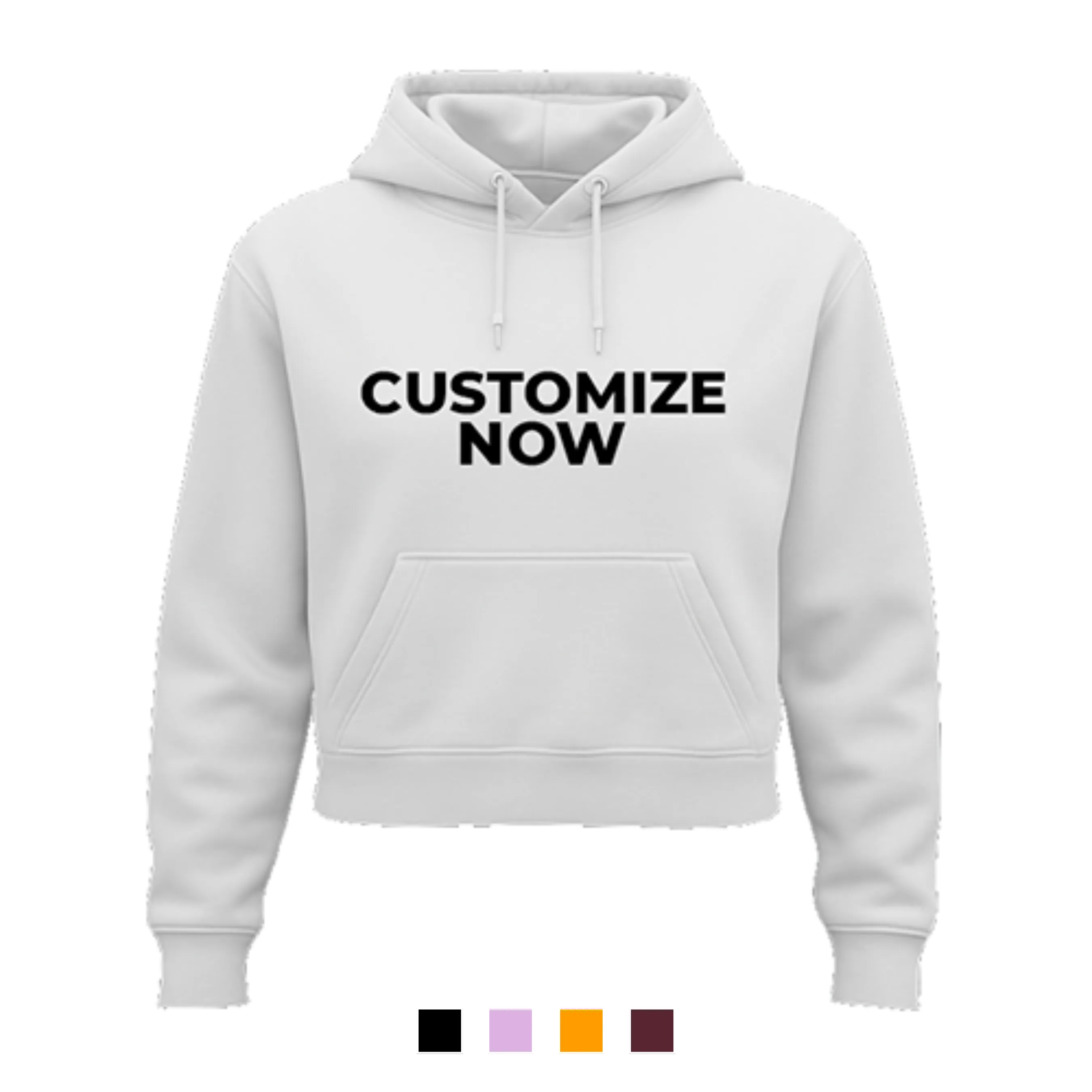 Customise Women's Pure Cotton Cropped Hoodie