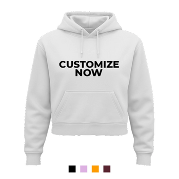 Customise Women's Pure Cotton Cropped Hoodie